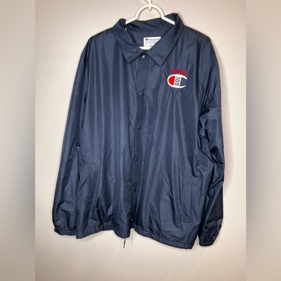 Champion Other - Champion Coaches Jacket Wind Breaker Men’s Size 2XL Snap Button Dark Blue